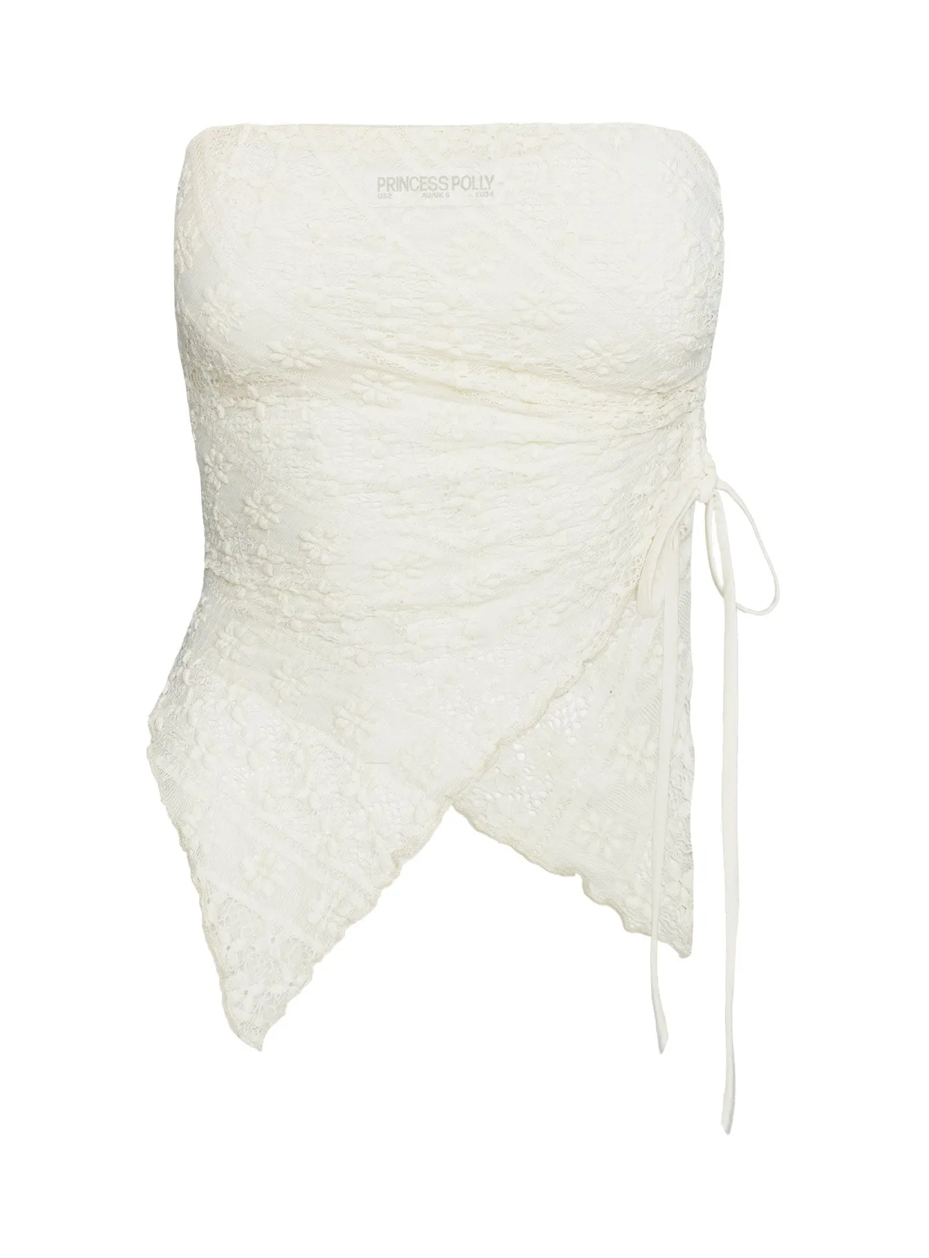 More Dimes Asymmetrical Strapless Top Cream sold by Princess Polly product image thumbnail 5