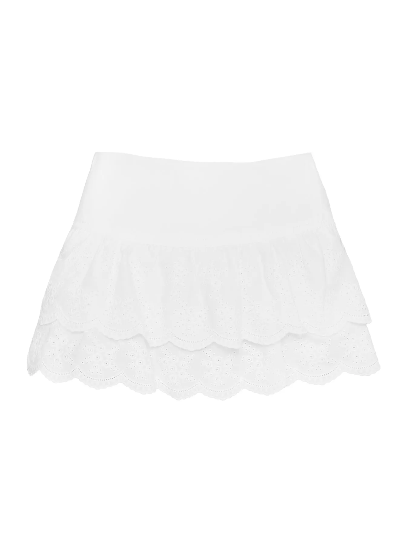 Sweetheart Broiderie Skort White sold by Princess Polly product image thumbnail 5