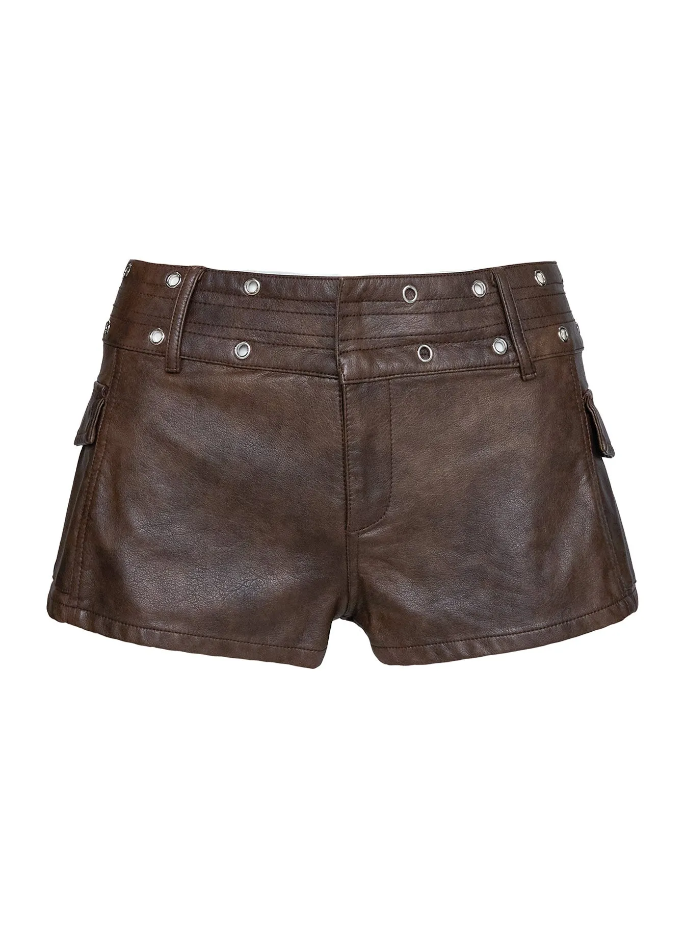 Born To Ride Shorts Washed Brown sold by Princess Polly product image thumbnail 5