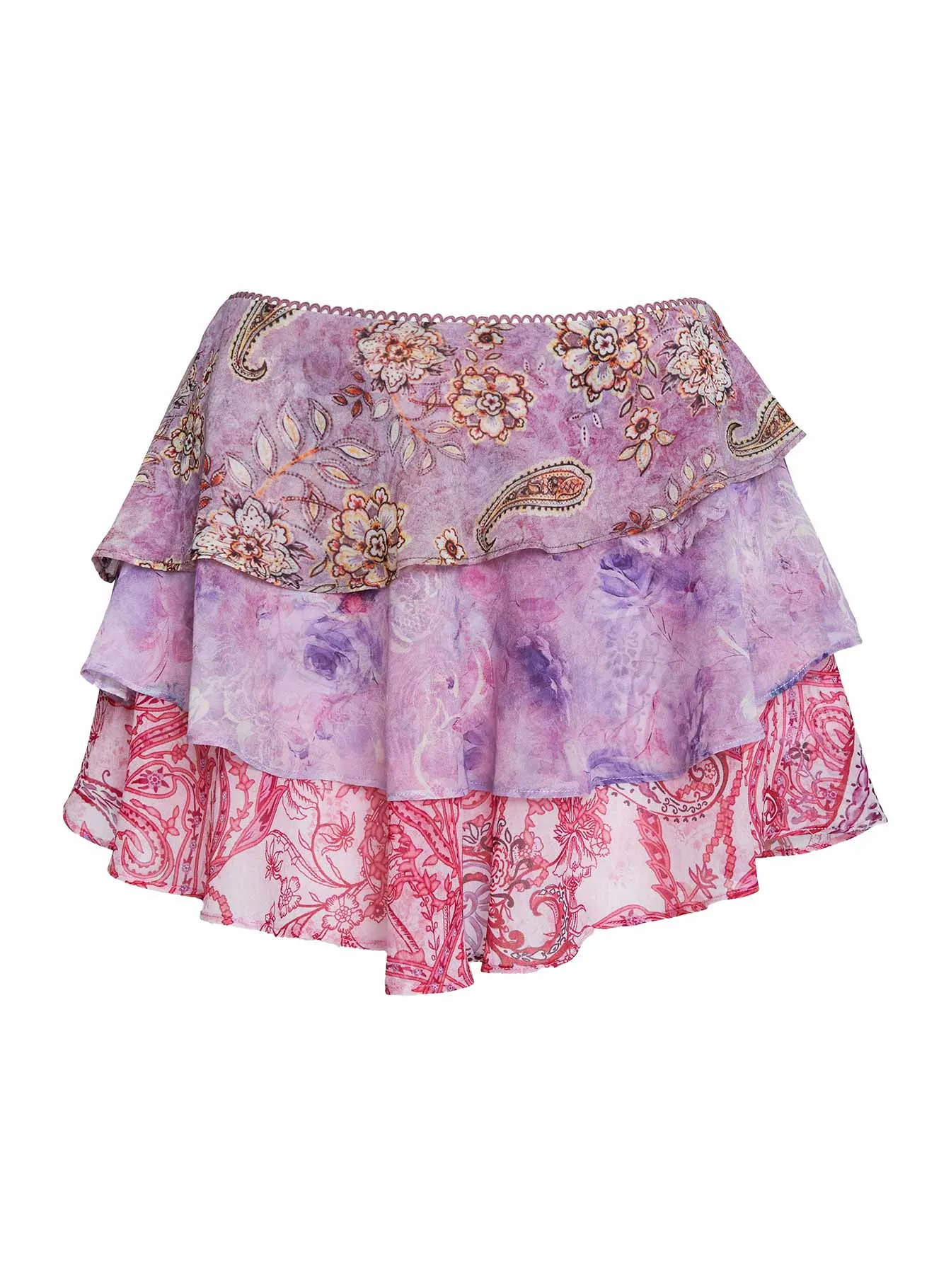 Mystica Layered Mini Skirt Pink Multi sold by Princess Polly product image thumbnail 5