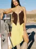 Fantasize Lace Midi Skirt Yellow sold by Princess Polly