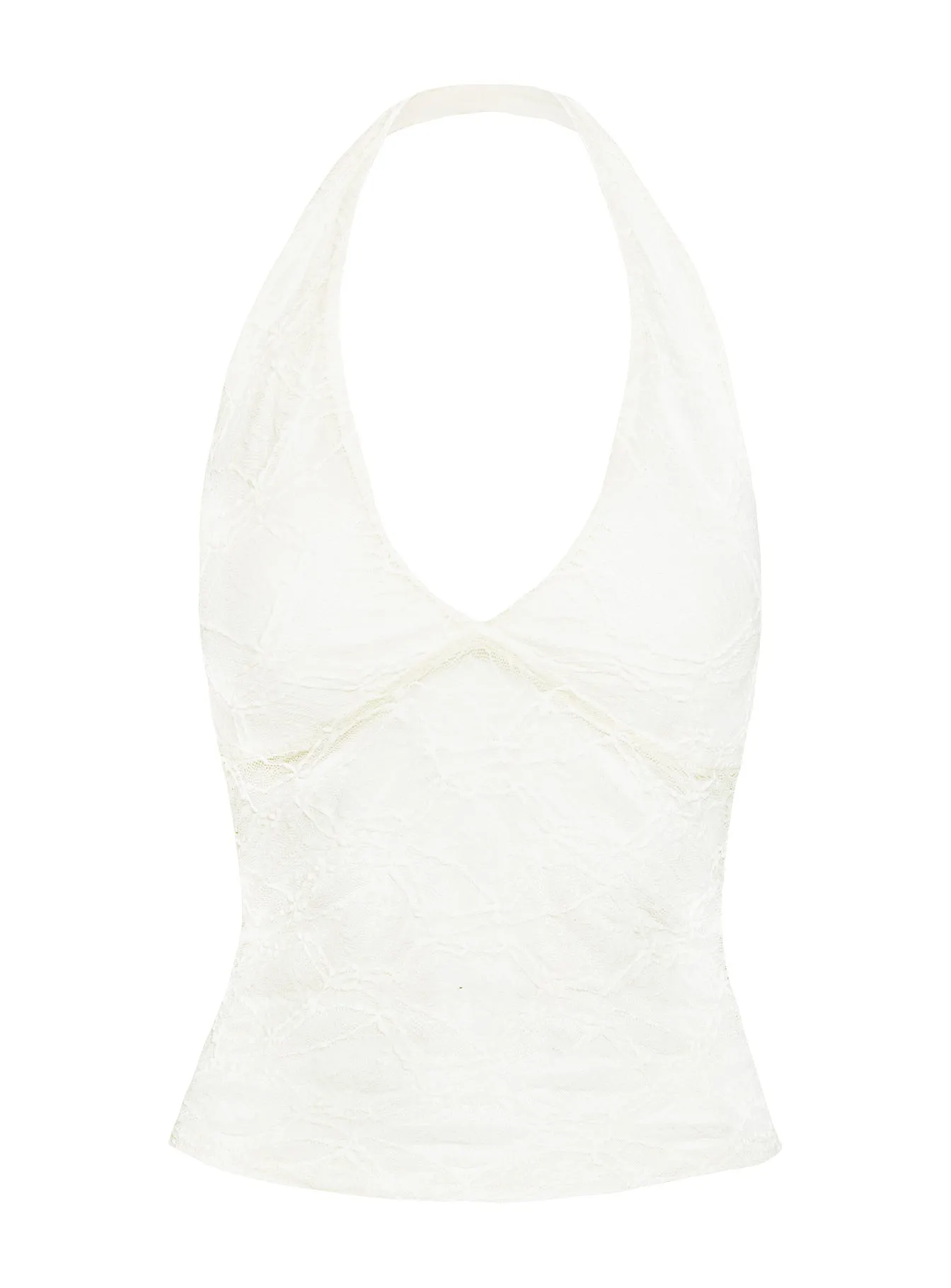 Darrah Lace Halter Top Cream sold by Princess Polly product image thumbnail 5
