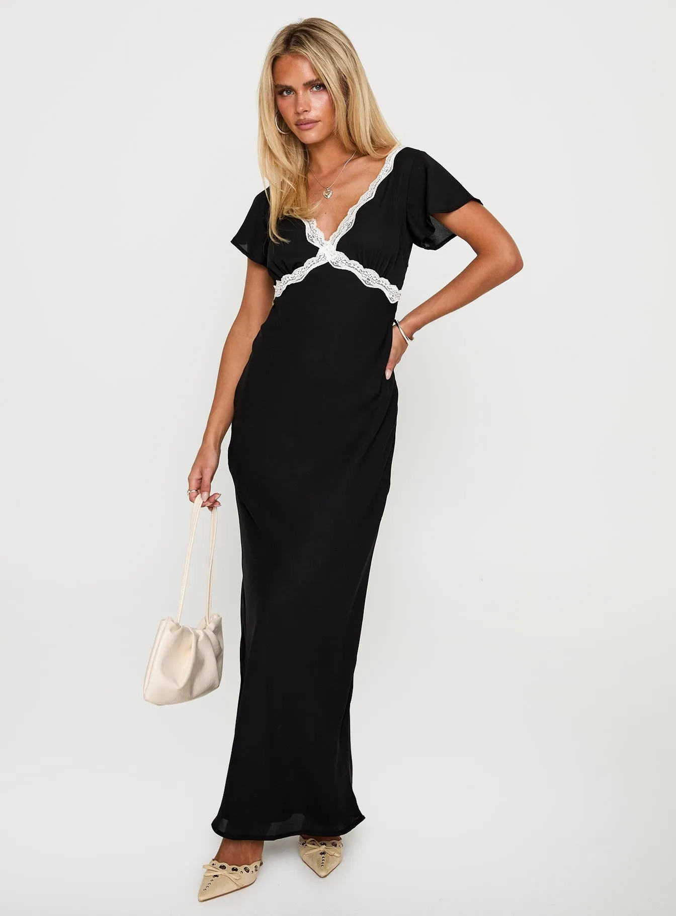 Barbarita Lace Maxi Dress Black sold by Princess Polly product image thumbnail 3