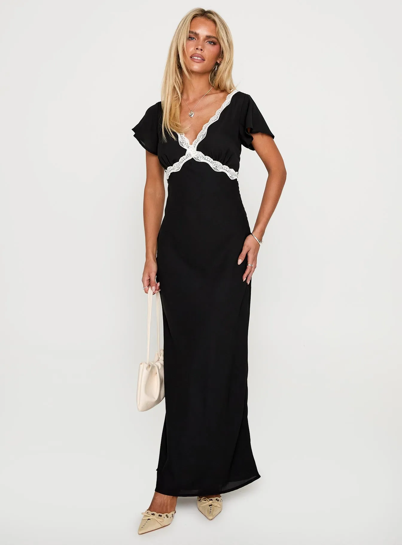 Barbarita Lace Maxi Dress Black sold by Princess Polly product image thumbnail 2