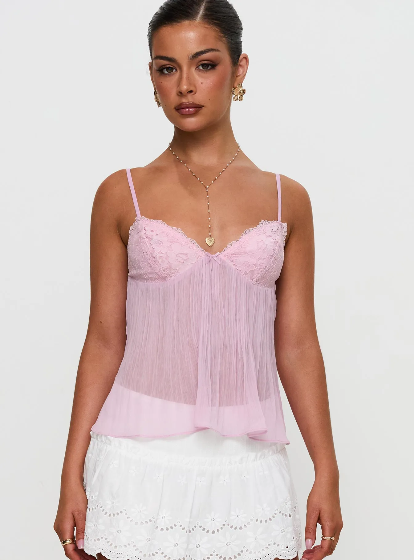 Zami Pleat Top Pink sold by Princess Polly product image thumbnail 2