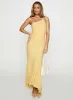 Starlights One Shoulder Maxi Dress Lemon sold by Princess Polly