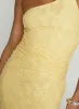 Starlights One Shoulder Maxi Dress Lemon sold by Princess Polly
