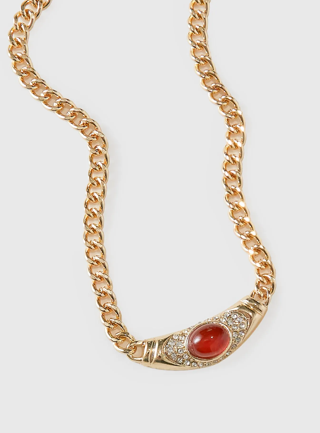 No Place Like Home Necklace Gold / Red sold by Princess Polly product image thumbnail 3