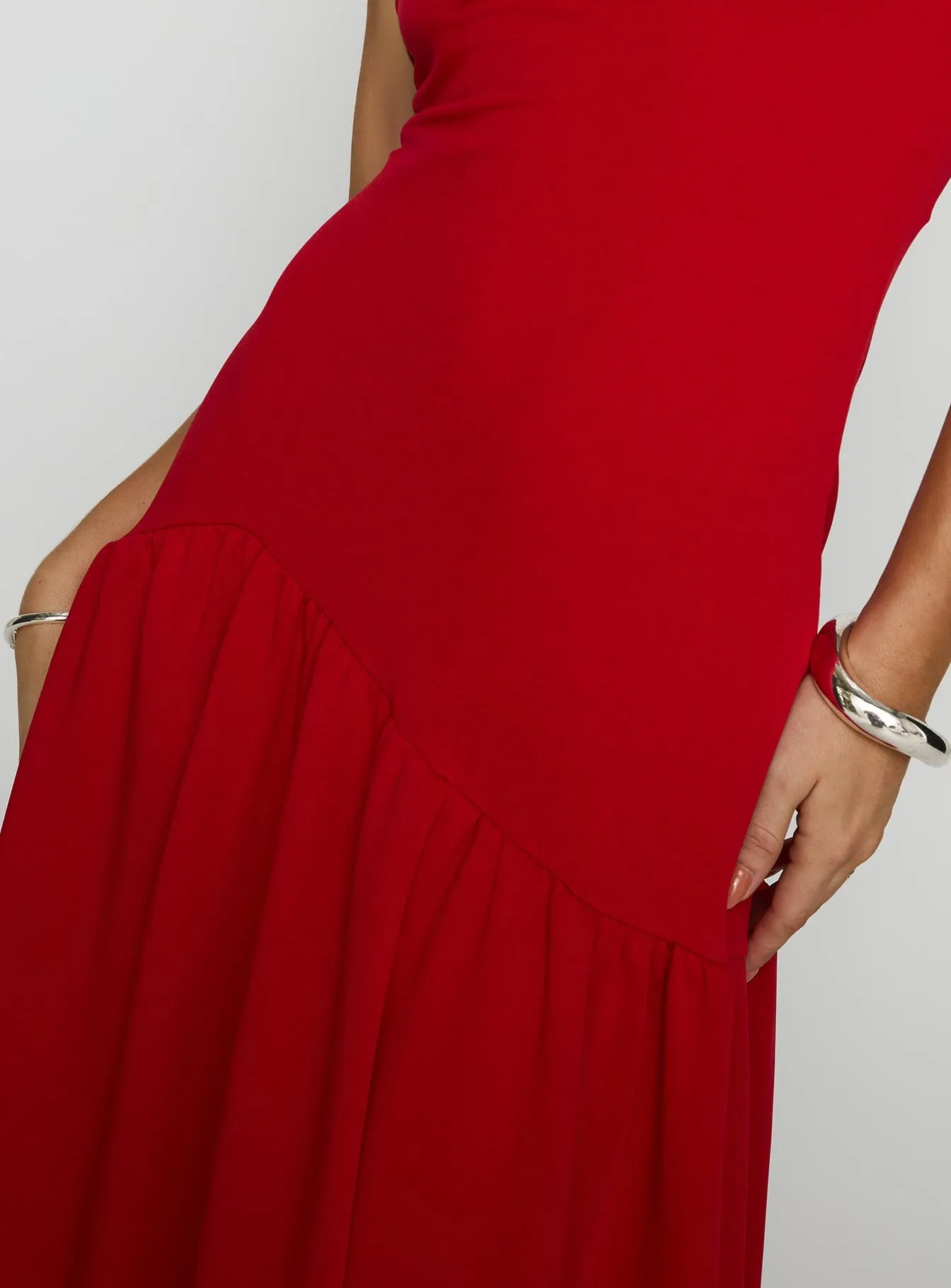 Move Me Strapless Maxi Dress Red sold by Princess Polly product image thumbnail 5