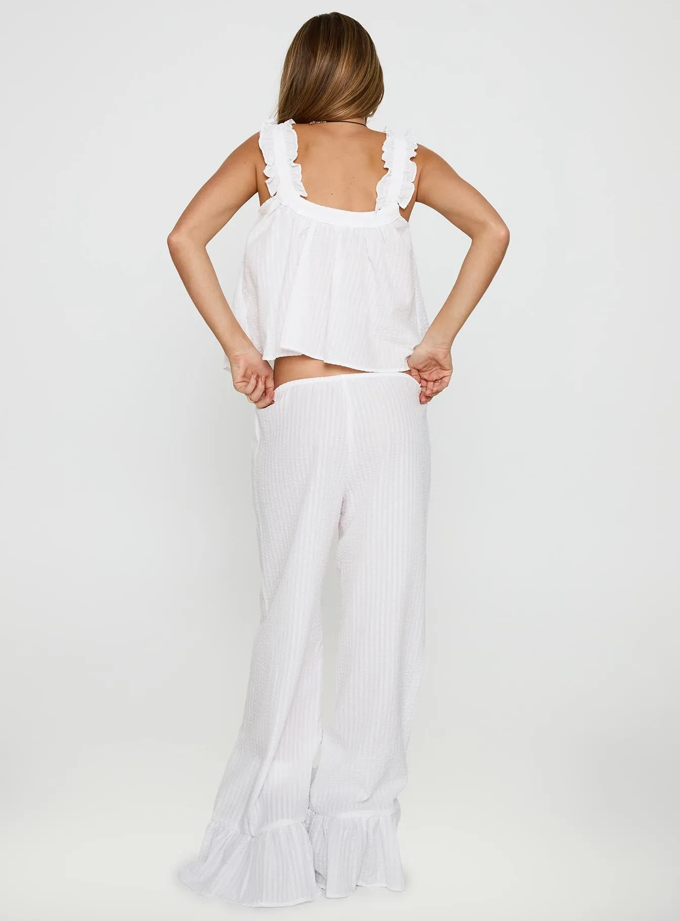 Santabelle Frill Pants White sold by Princess Polly product image thumbnail 5