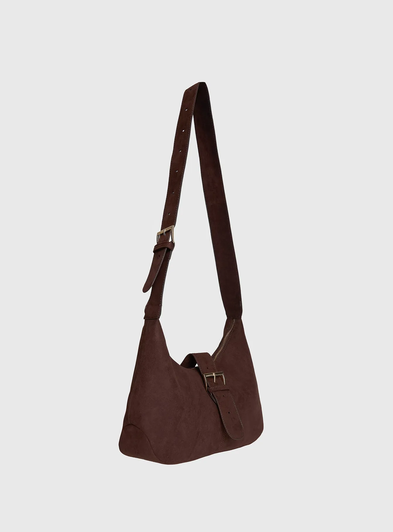 Orange County Faux Suede Bag Brown sold by Princess Polly product image thumbnail 3