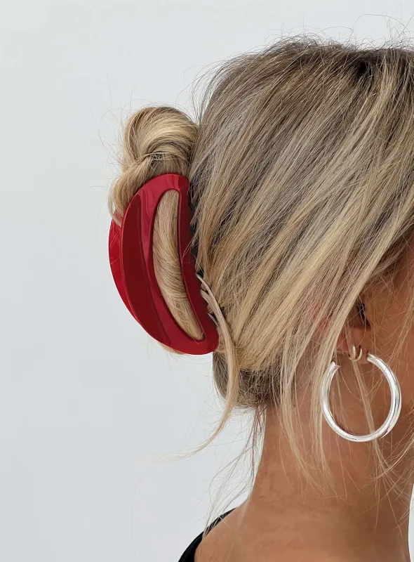 Luminara Claw Clip Red sold by Princess Polly