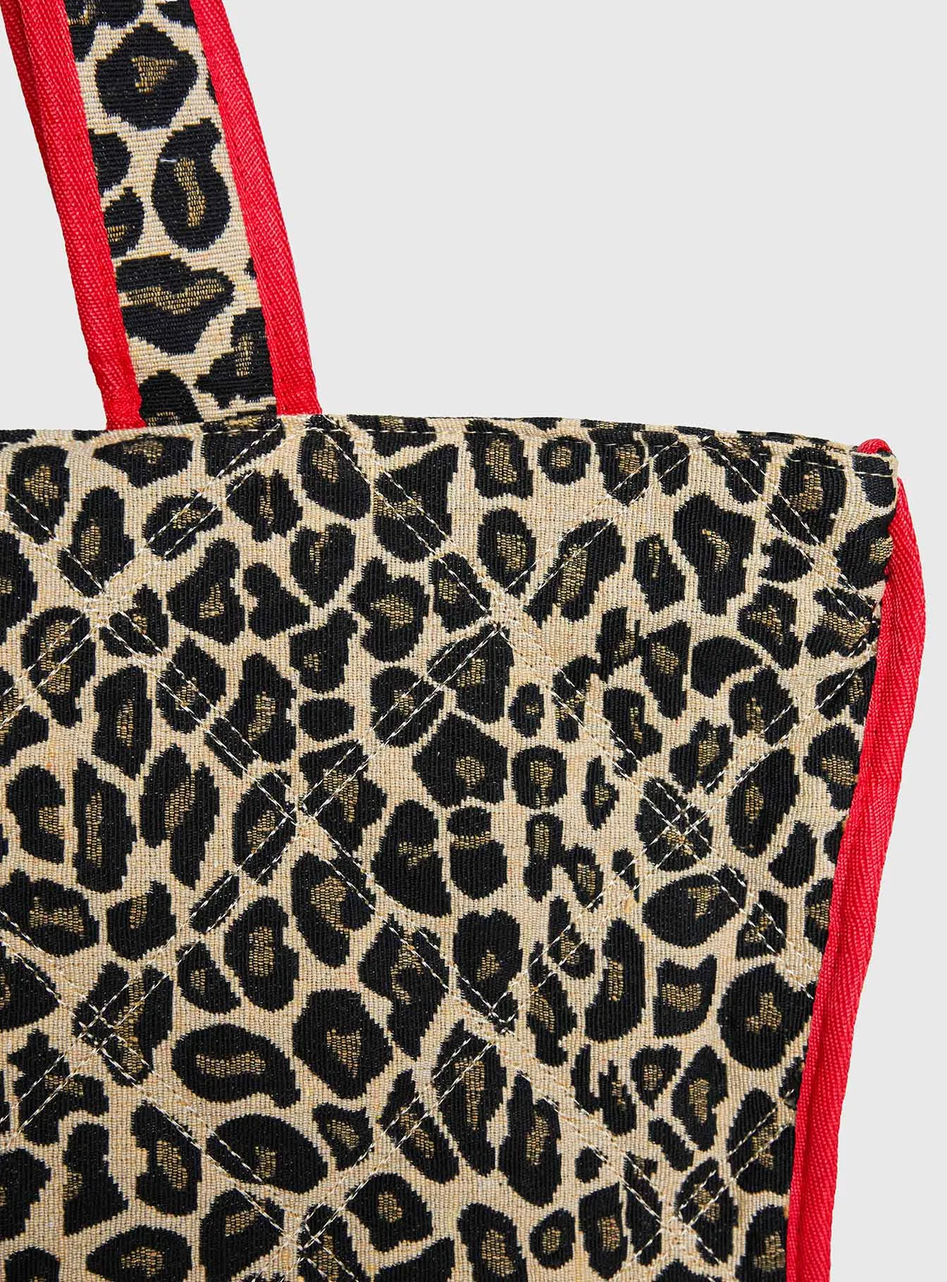 Jovie Tote Bag Leopard / Red sold by Princess Polly product image thumbnail 4