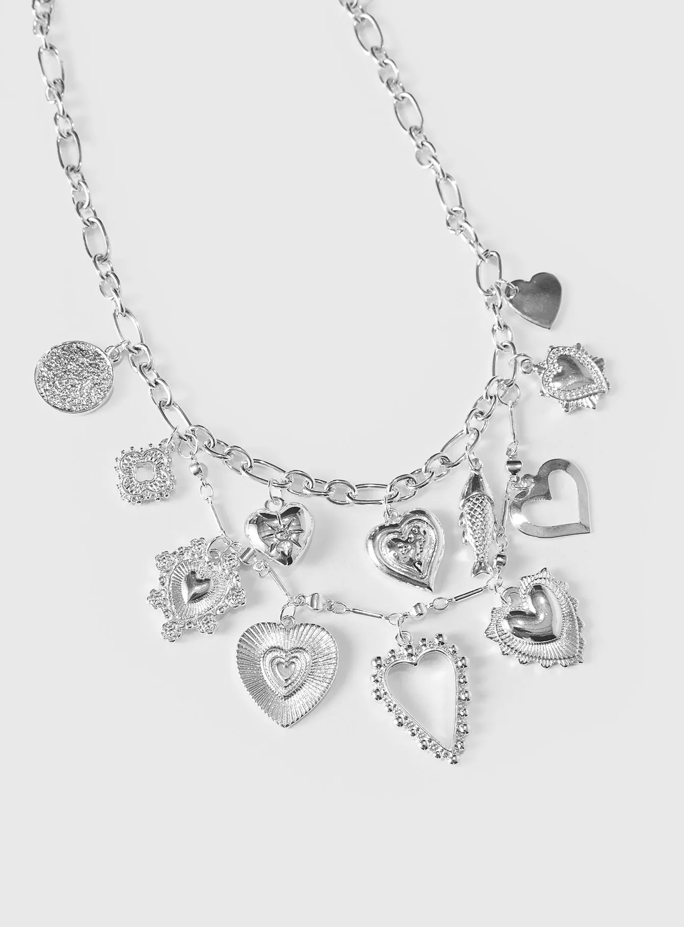 True Connections Charm Necklace Silver sold by Princess Polly product image thumbnail 3