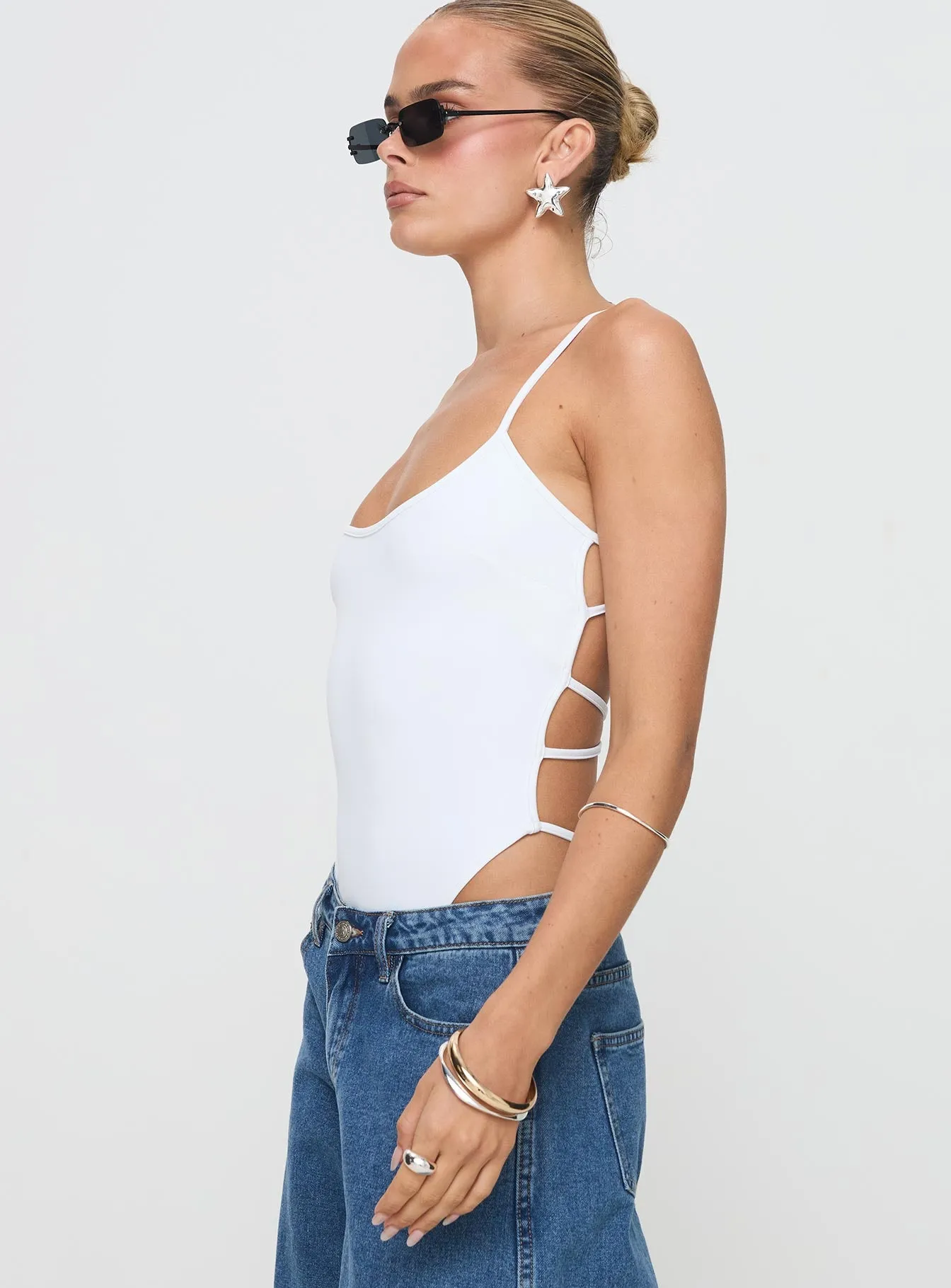 All Tied Up Bodysuit White Tall sold by Princess Polly product image thumbnail 5