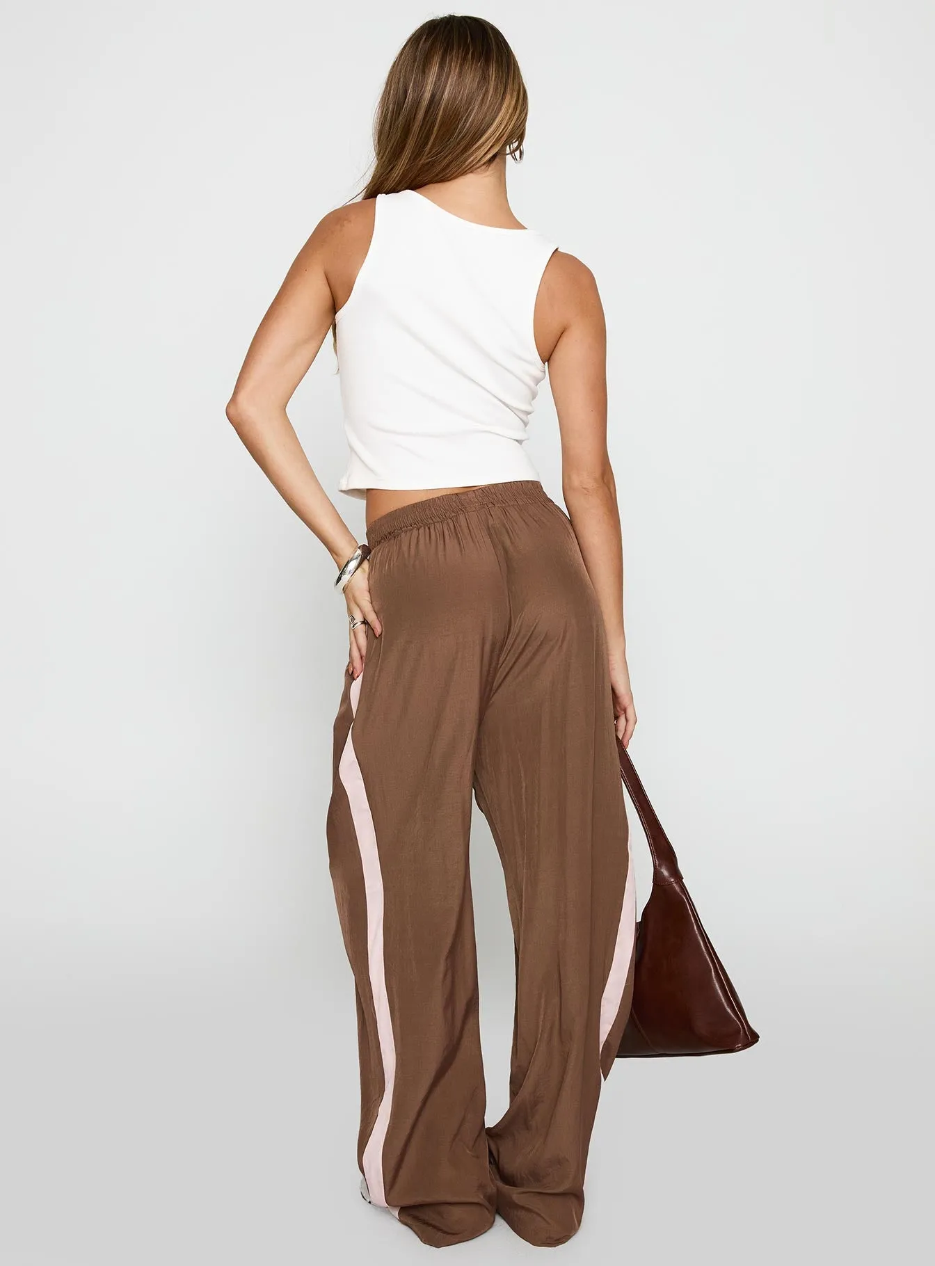 No Doubts Track Pant Brown sold by Princess Polly product image thumbnail 4