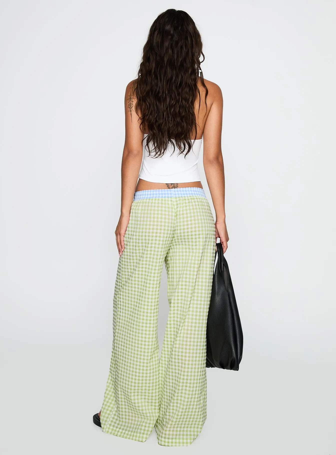 Neevie Wide Leg Pants Green sold by Princess Polly product image thumbnail 4