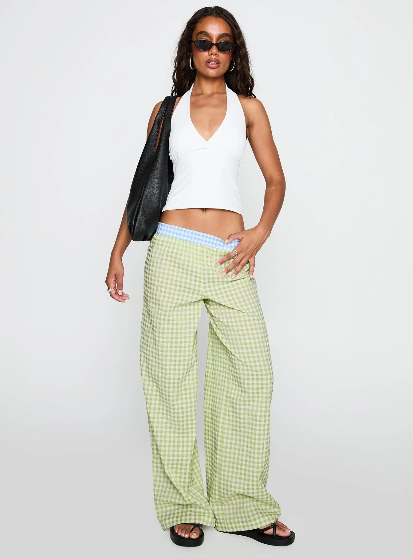 Neevie Wide Leg Pants Green sold by Princess Polly product image thumbnail 2