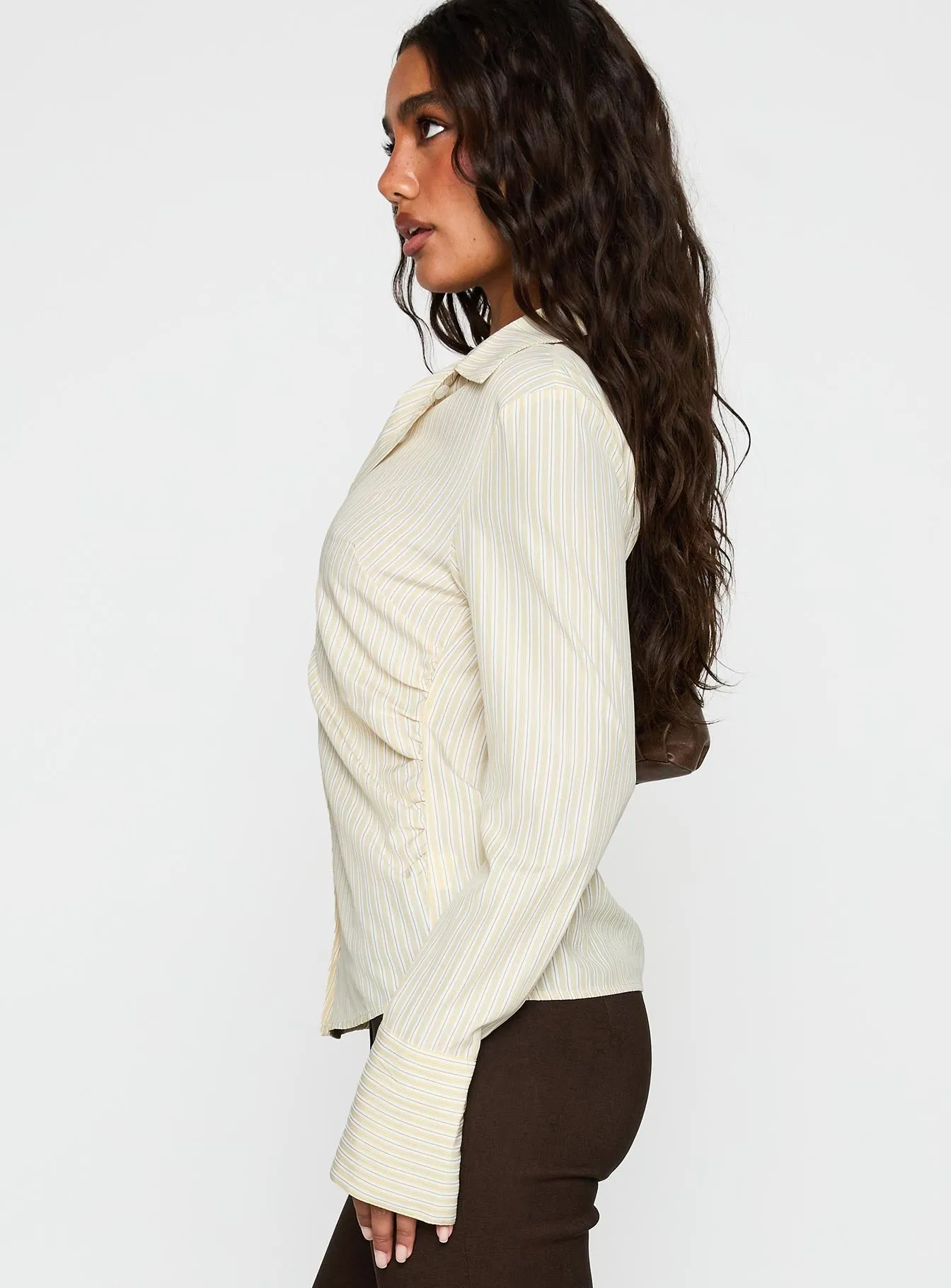 Rush Hour Long Sleeve Top Yellow Stripe sold by Princess Polly product image thumbnail 4