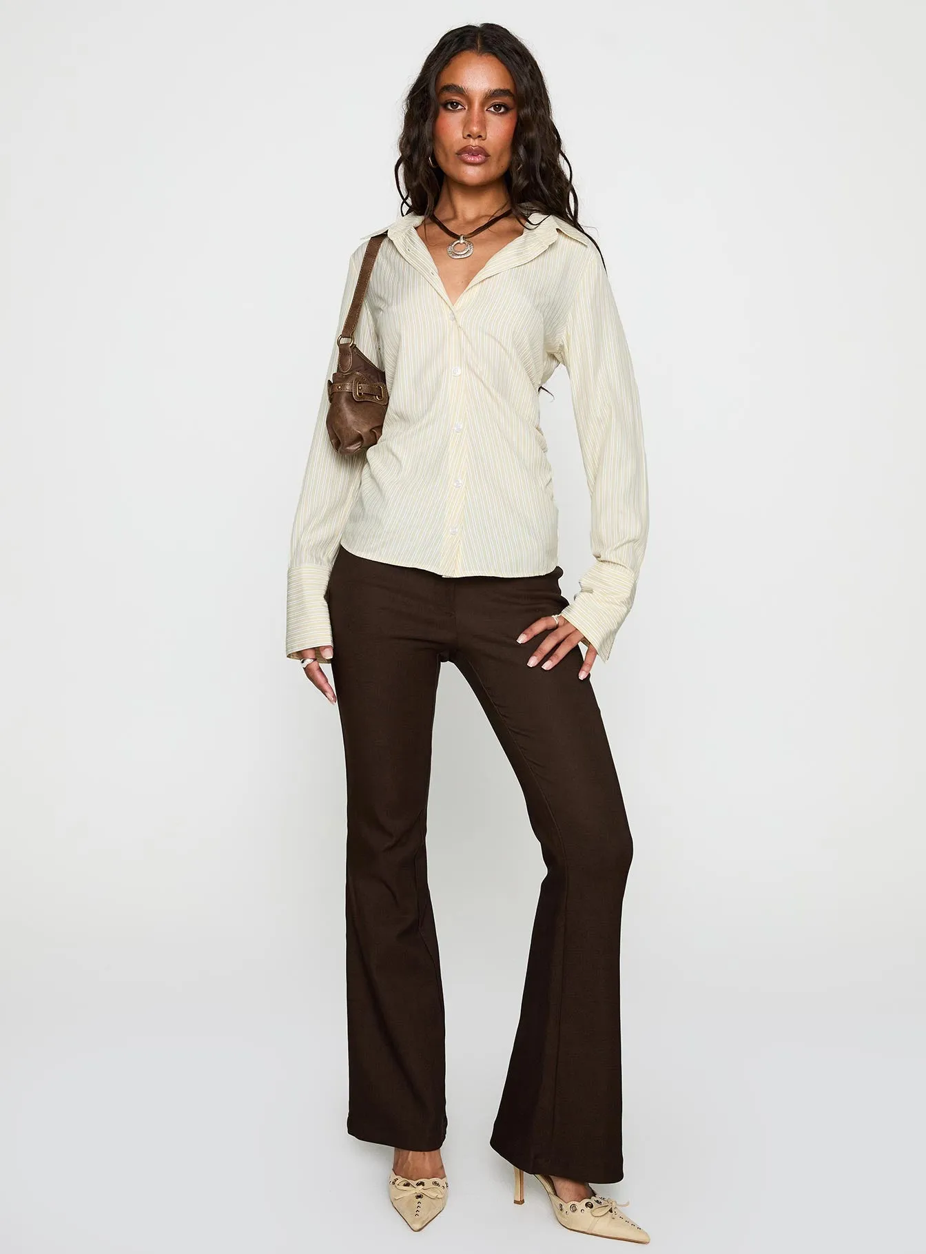 Rush Hour Long Sleeve Top Yellow Stripe sold by Princess Polly product image thumbnail 3