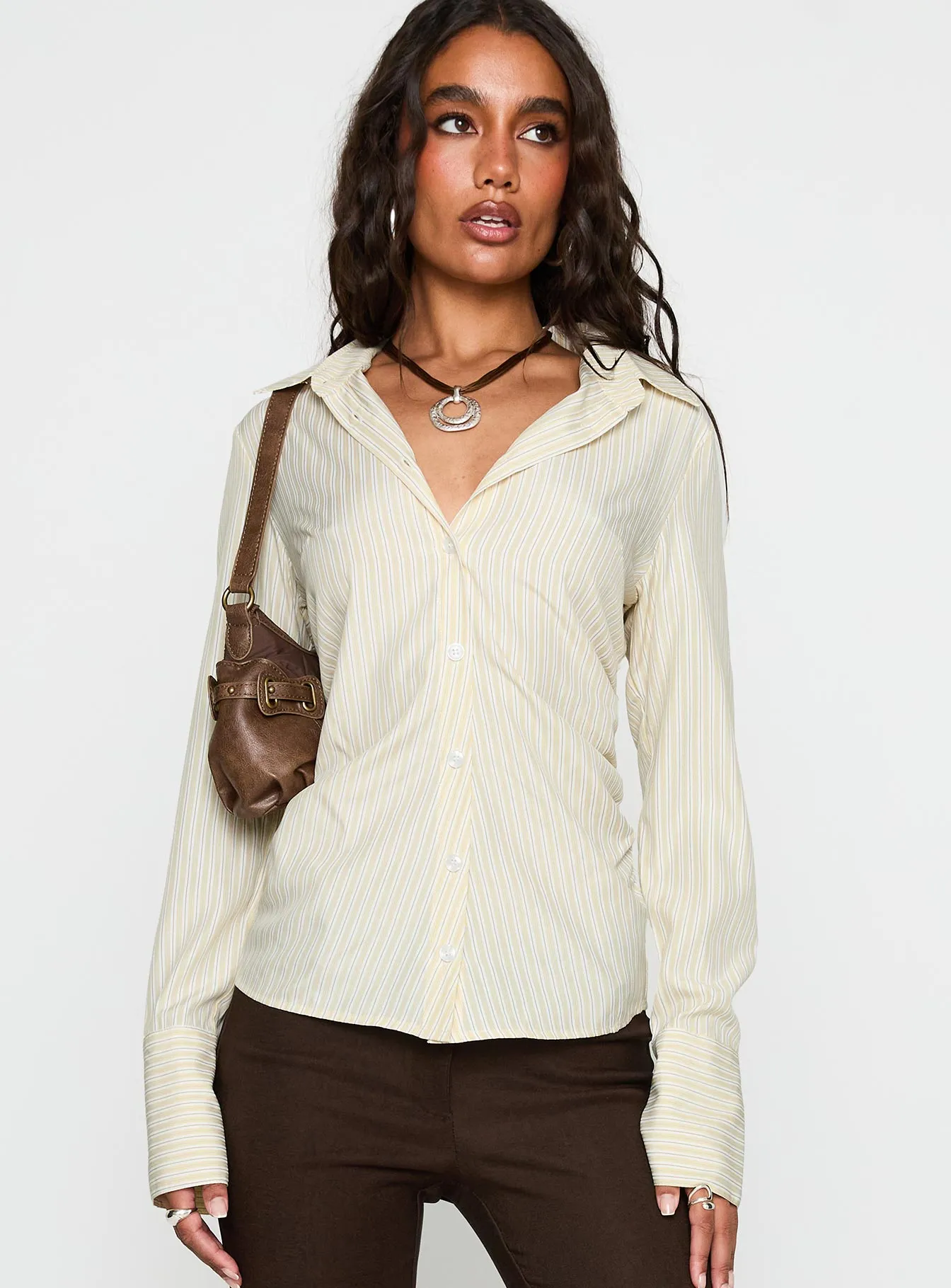 Rush Hour Long Sleeve Top Yellow Stripe sold by Princess Polly product image thumbnail 2