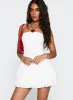 Anemone Bubble Hem Mini Dress White sold by Princess Polly