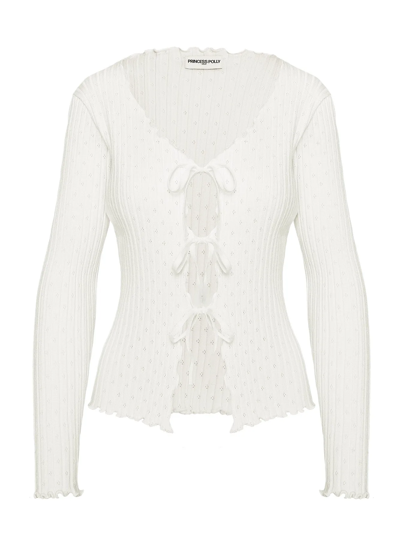 Girl Gone Wild Long Sleeve Top White sold by Princess Polly product image thumbnail 5