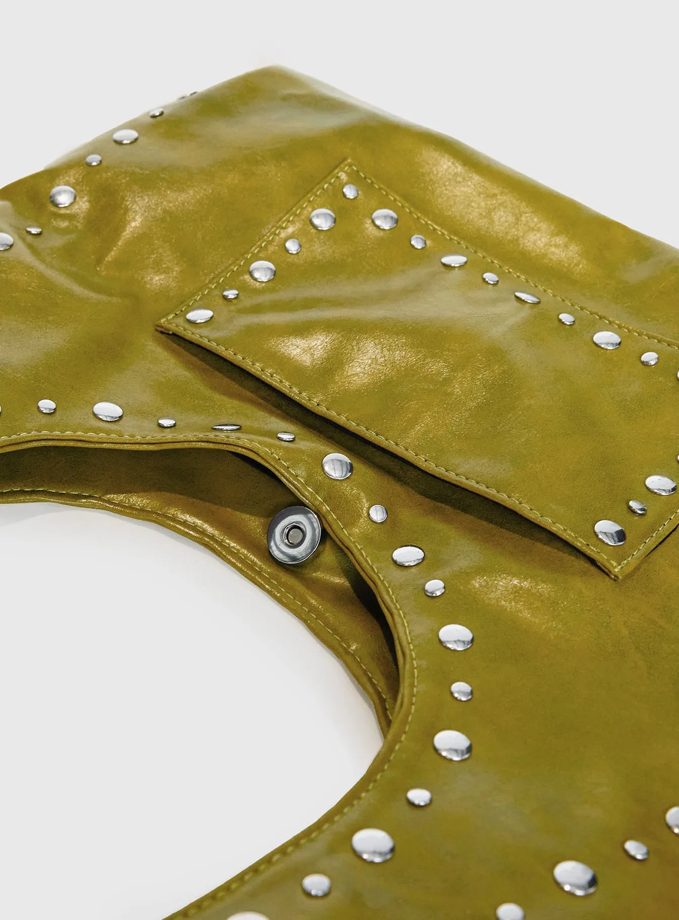 Bankes Studded Shoulder Bag Green sold by Princess Polly product image thumbnail 5