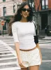 Kordelia Bubble Hem Shorts White Polka sold by Princess Polly