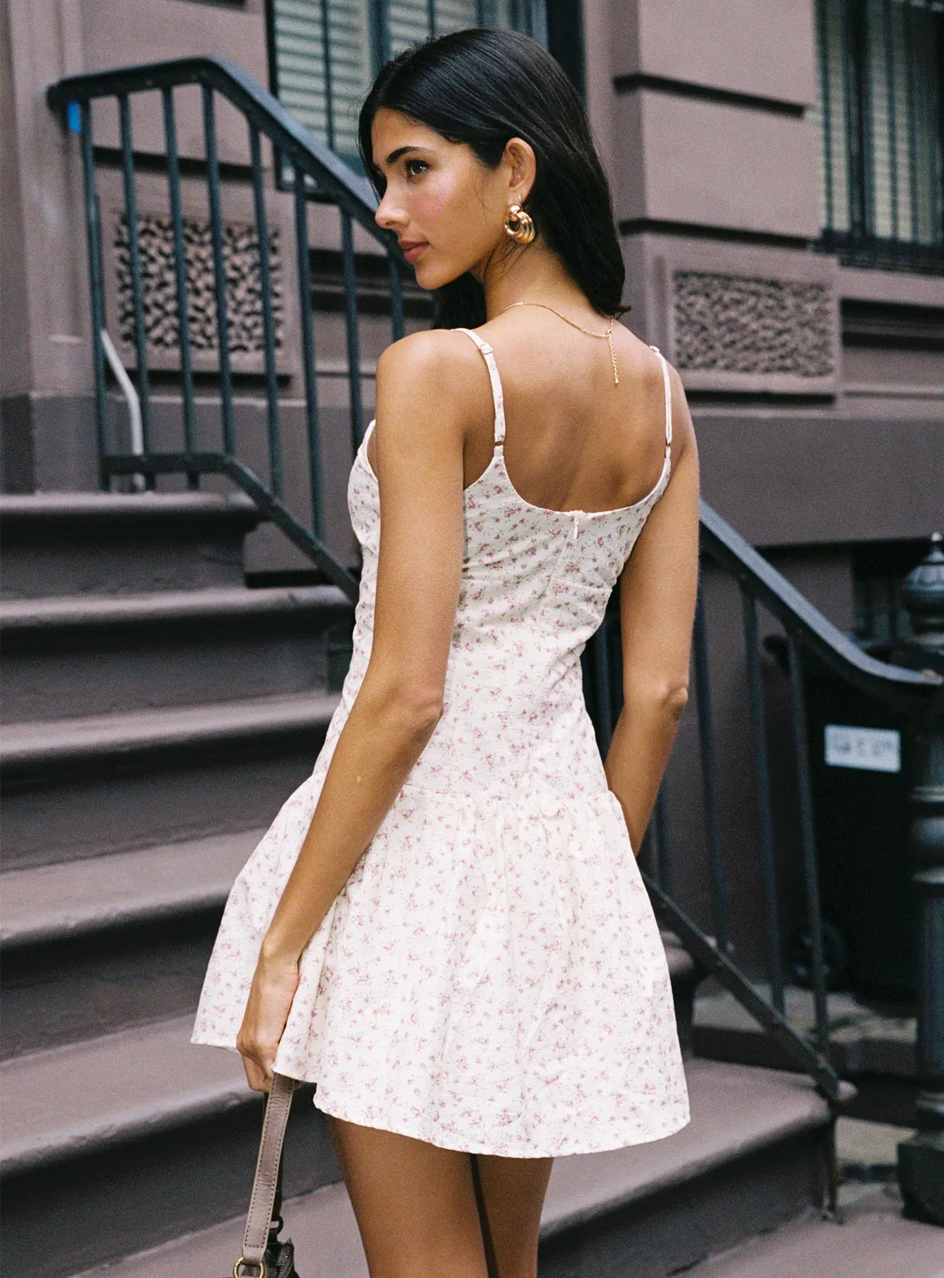 Joanie Drop Waist Mini Dress Floral Multi sold by Princess Polly product image thumbnail 4