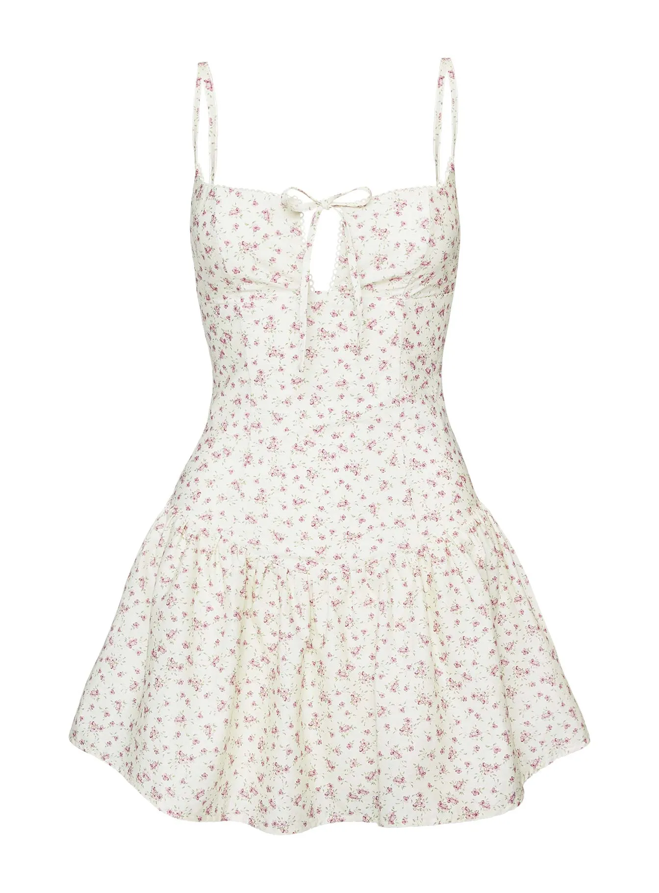 Joanie Drop Waist Mini Dress Floral Multi sold by Princess Polly product image thumbnail 5