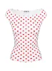 Cheirosa Off Shoulder Top White / Red sold by Princess Polly
