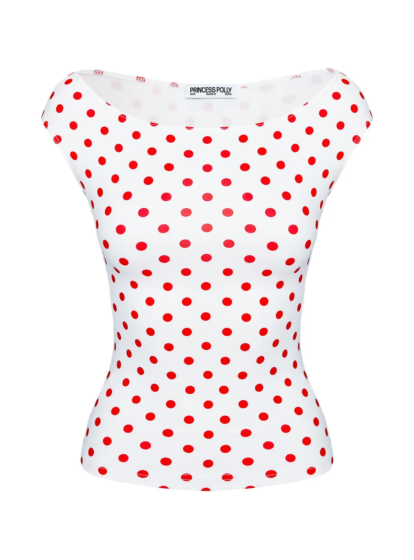 Cheirosa Off Shoulder Top White / Red sold by Princess Polly product image thumbnail 5