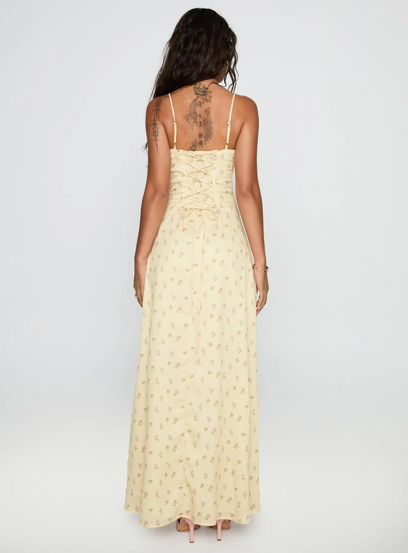 Members Only Maxi Dress Yellow Floral sold by Princess Polly product image thumbnail 4