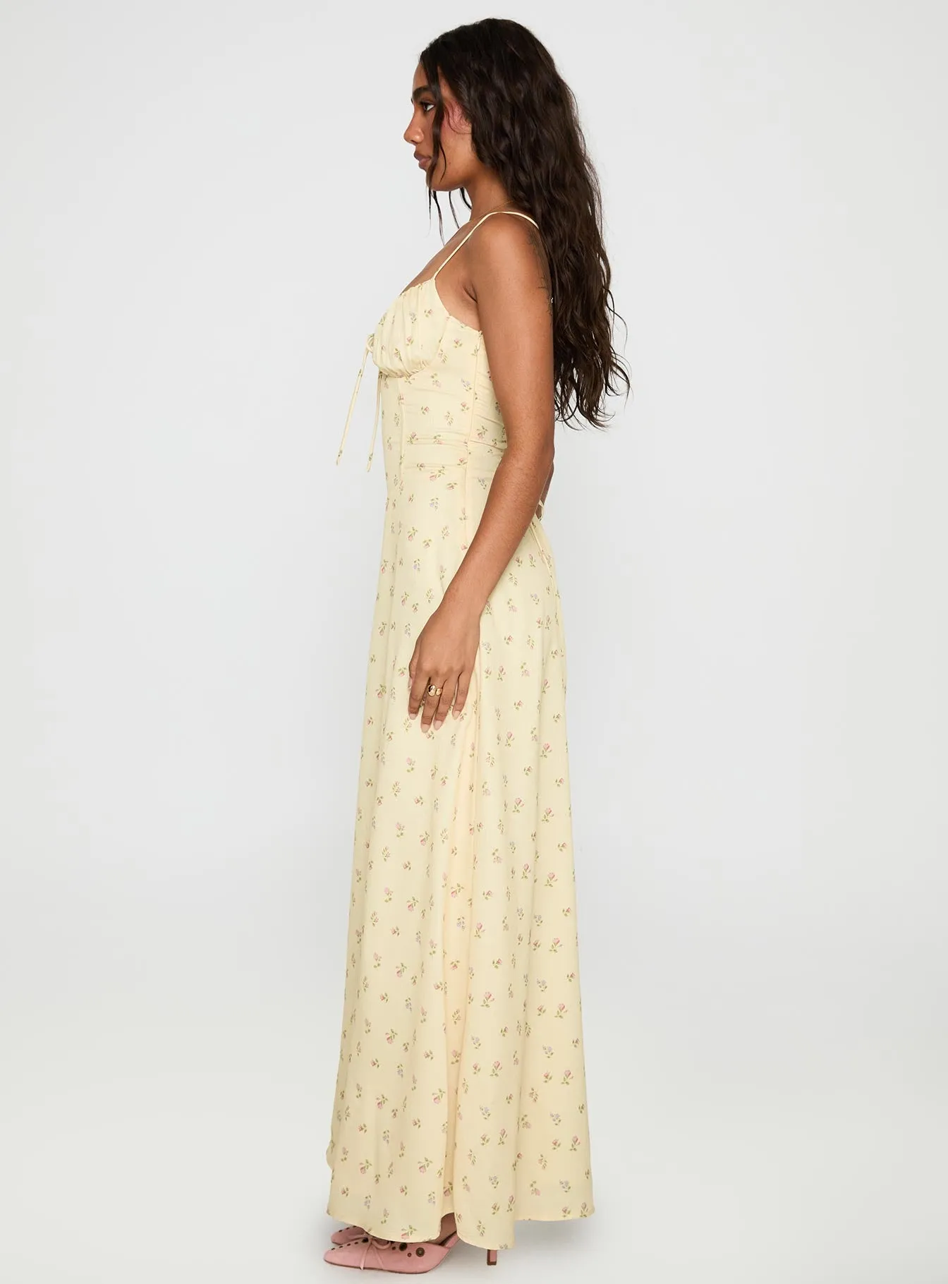 Members Only Maxi Dress Yellow Floral sold by Princess Polly product image thumbnail 3