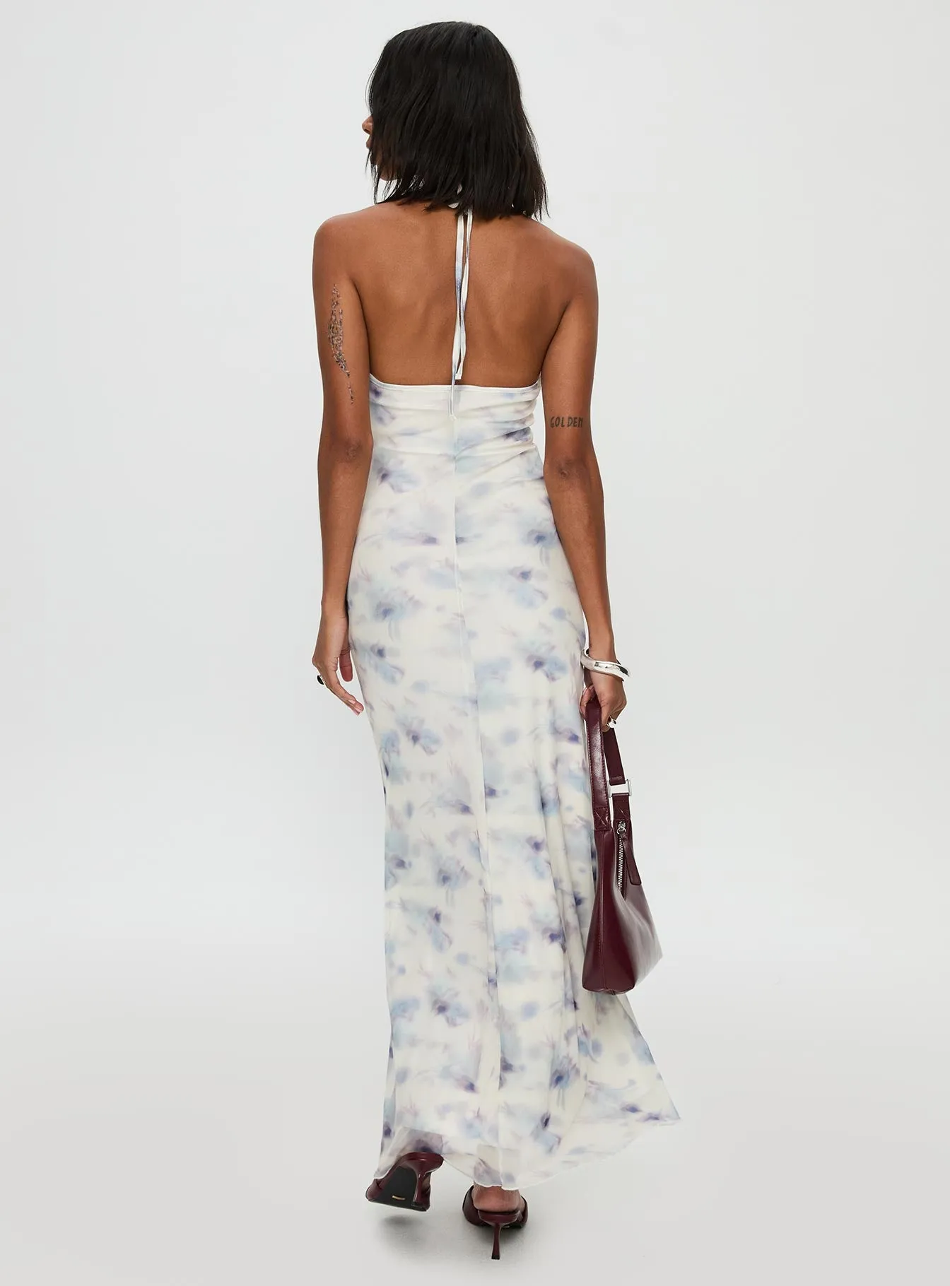 Walk On Water Halter Maxi Dress White sold by Princess Polly product image thumbnail 4