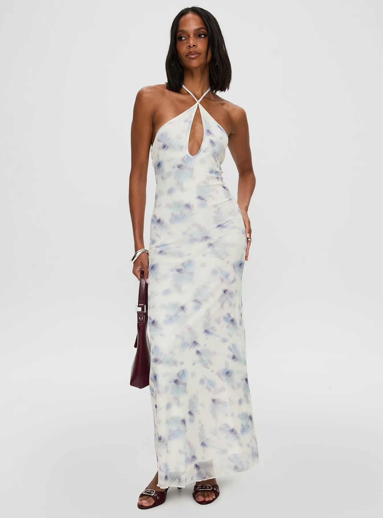 Walk On Water Halter Maxi Dress White sold by Princess Polly