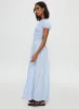 Wendelin Shirred Maxi Dress Blue Stripe sold by Princess Polly