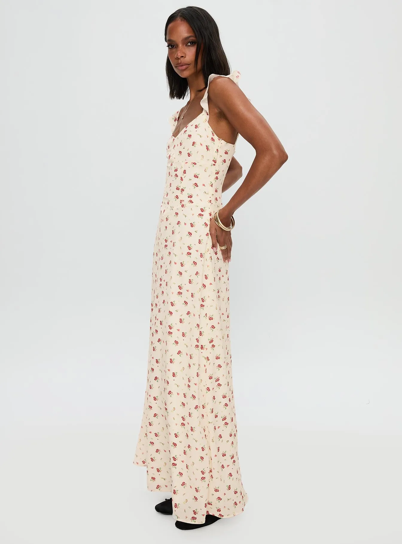 Maryana Maxi Dress Cream / Multi sold by Princess Polly product image thumbnail 4