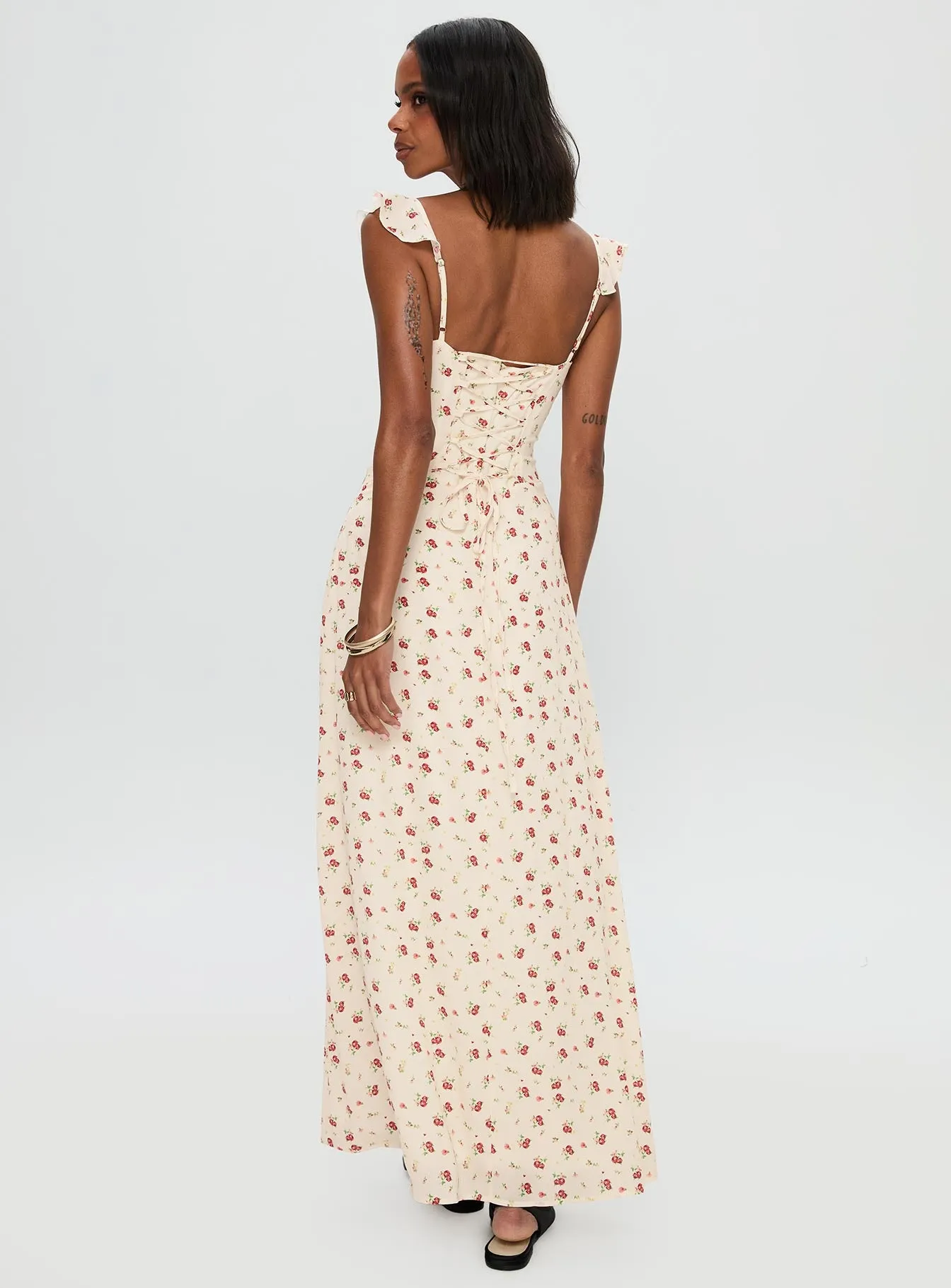 Maryana Maxi Dress Cream / Multi sold by Princess Polly product image thumbnail 5