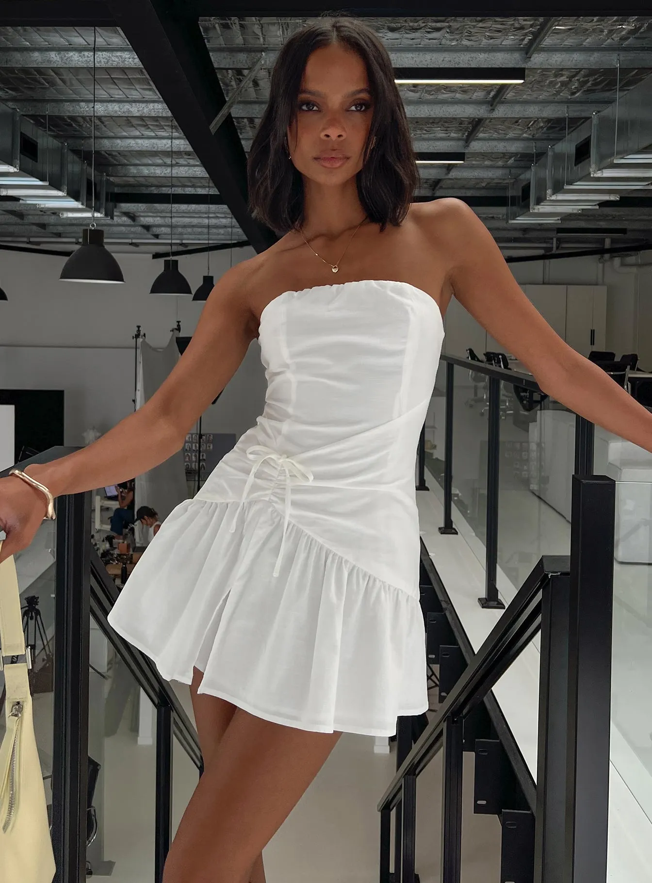 Archetype Strapless Mini Dress White sold by Princess Polly