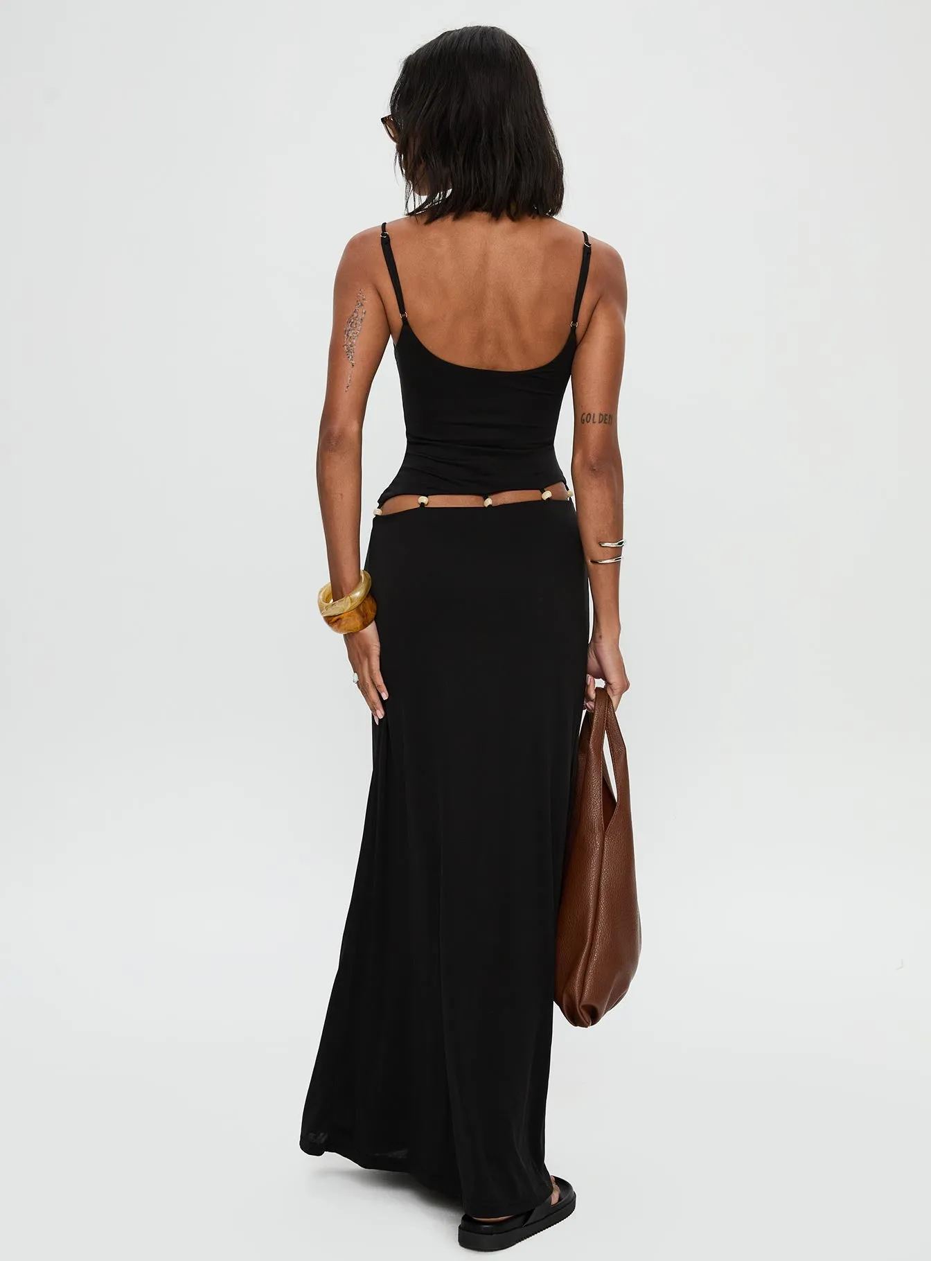 Allspice Beaded Maxi Dress Black sold by Princess Polly product image thumbnail 5