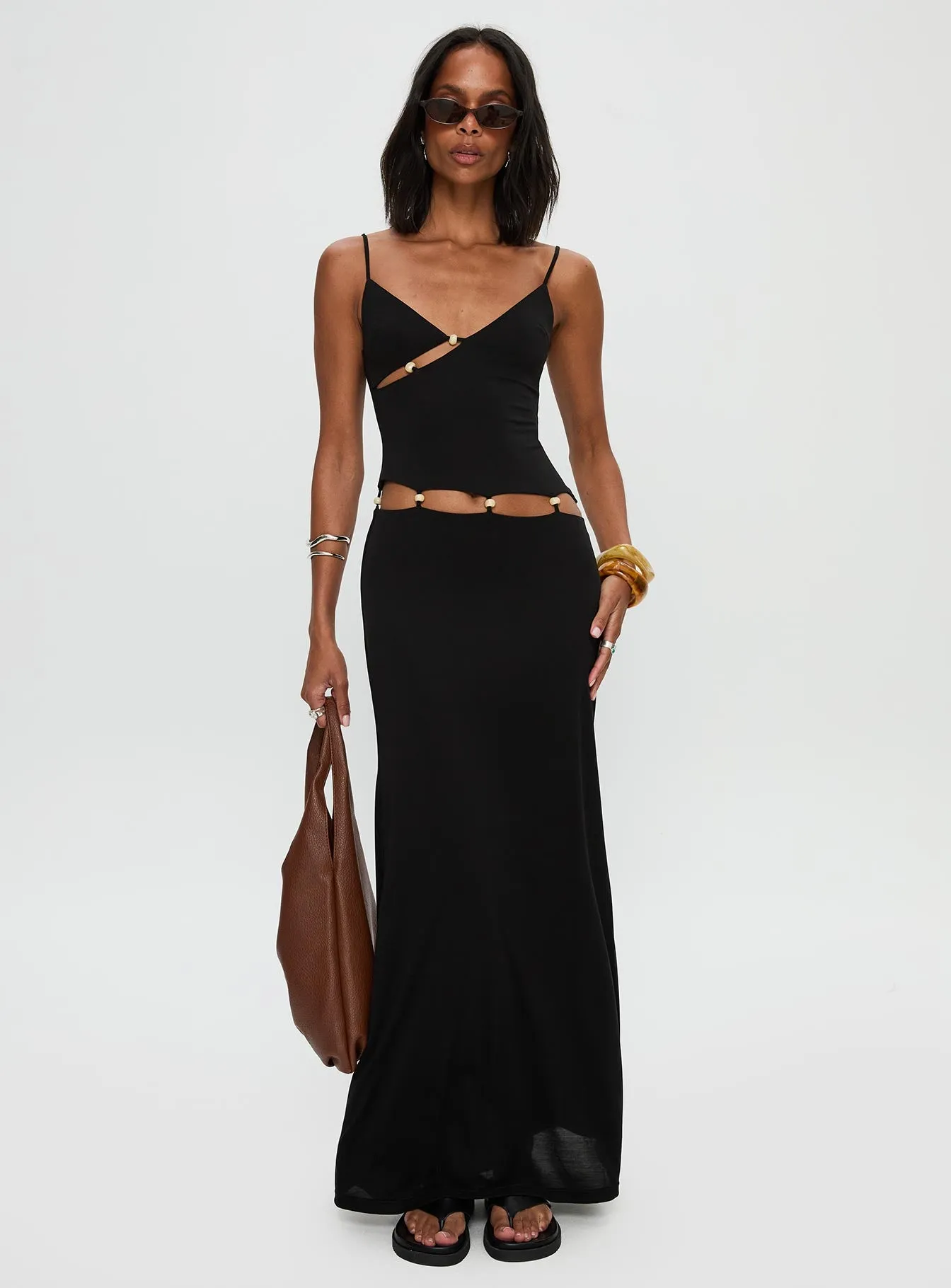Allspice Beaded Maxi Dress Black sold by Princess Polly product image thumbnail 2