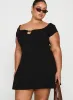 Sylvette Mini Dress Black Curve sold by Princess Polly