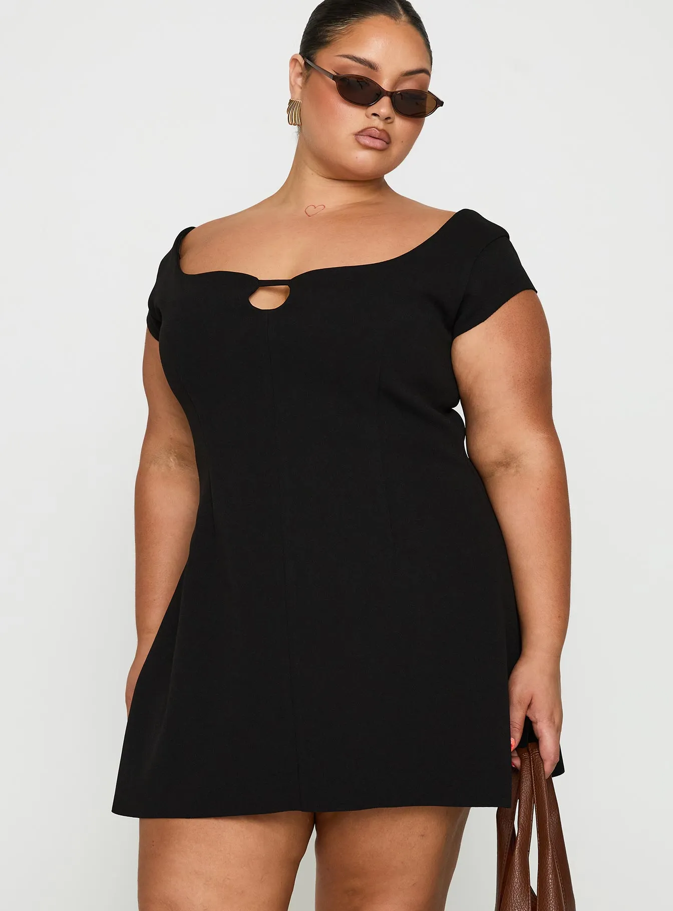 Sylvette Mini Dress Black Curve sold by Princess Polly product image thumbnail 2