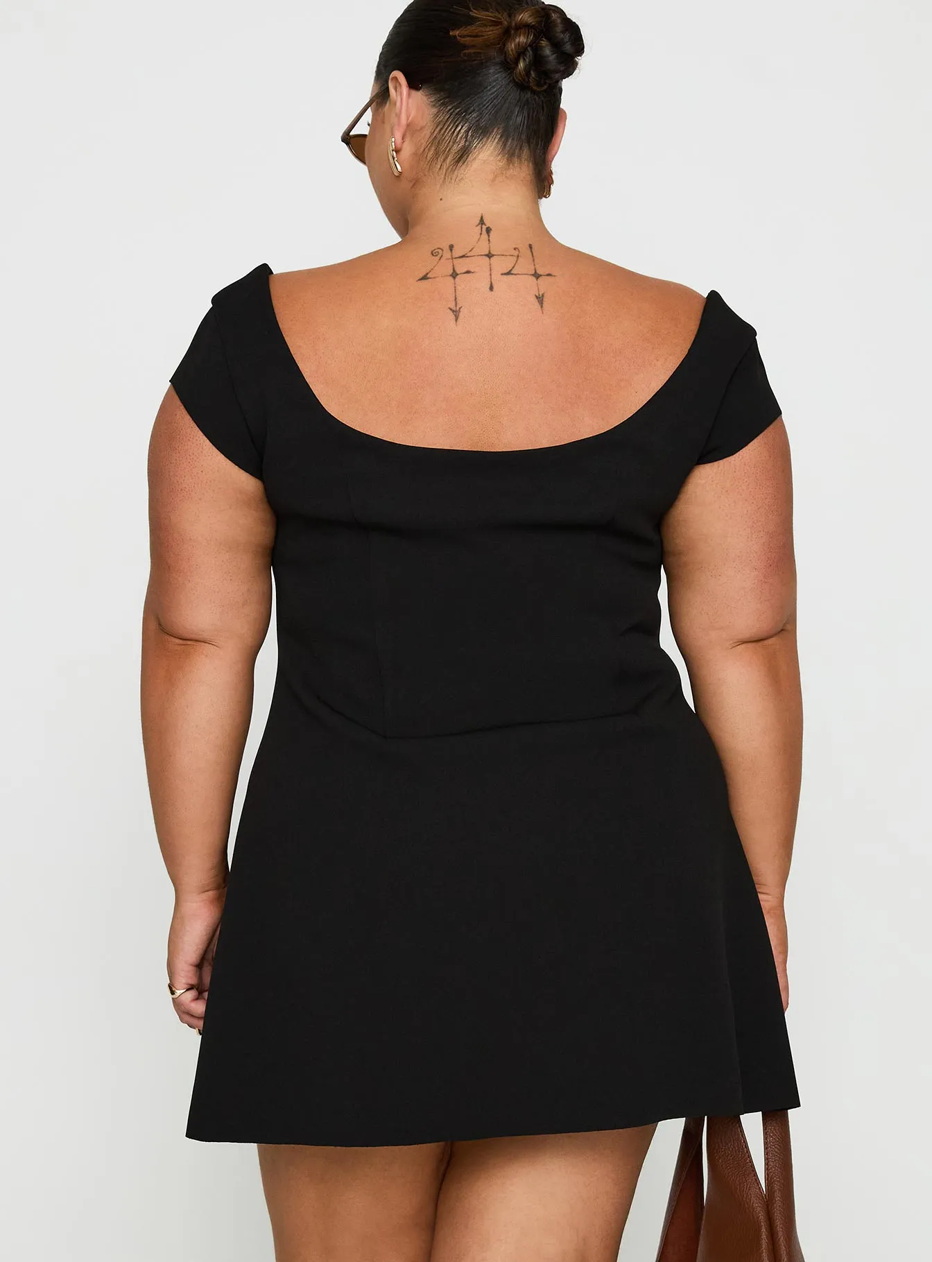 Sylvette Mini Dress Black Curve sold by Princess Polly product image thumbnail 5