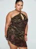 Syrefena Halter Mini Dress Multi Curve sold by Princess Polly