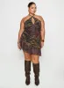 Syrefena Halter Mini Dress Multi Curve sold by Princess Polly