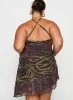 Syrefena Halter Mini Dress Multi Curve sold by Princess Polly