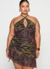 Syrefena Halter Mini Dress Multi Curve sold by Princess Polly